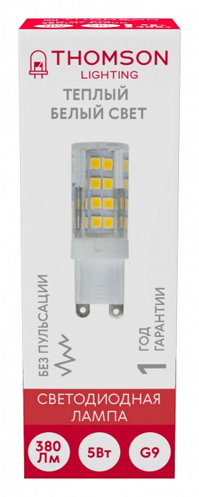 Лампа светодиодная Thomson G9 G9 5Вт 3000K TH-B4240 | Thomson THTH-B4240
