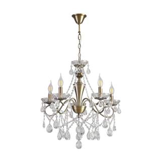 8346/5 CLASSI бронза/прозрачный, металл/хрусталь Люстра потолочная E14 5*40W 220V LUINA | Lumion LN8346/5