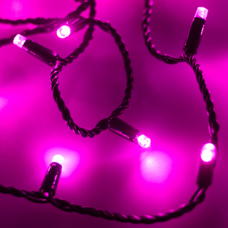 Светодиодная гирлянда ARD-STRING-CLASSIC-10000-BLACK-100LED-STD PINK (230V, 7W) (Ardecoled, IP65) | Arlight 025806