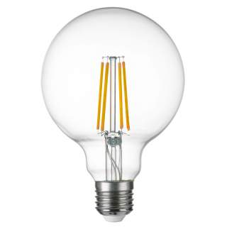 933104 Лампа LED FILAMENT 220V G95 E27 8W=80W 720LM 360G CL 4000K 30000H (в комплекте) | Lightstar LS933104