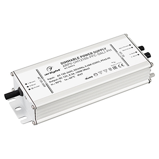 Блок питания ARPV-UH12100-PFC-DALI-PH (12V, 8.3A, 100W) (Arlight, IP67 Металл, 7 лет) | Arlight 029513