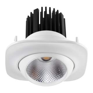 357697 SPOT NT18 268 белый Встраиваемый светильник IP20 LED 3000K 15W 160-265V DRUM | Novotech NT357697