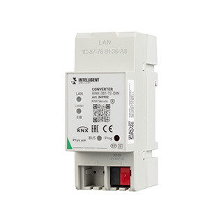 INTELLIGENT ARLIGHT Конвертер KNX-301-72-DIN Grey (BUS, RJ-45, KNX-IP) (IARL, IP20 Пластик) | Arlight 049902