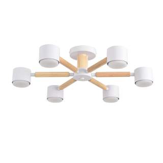 8306/6C COMFI белый, дерево/металл Светильник потолочный GX53 LED 6*7W 220V VUDI | Lumion LN8306/6C