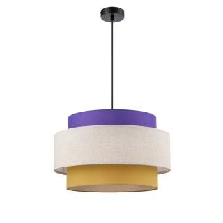 8281/4 MODERNI черный/фиолетовый/бежевый/желтый, металл/текстиль Светильник подвесной E14 4*40W 220V PALERMO | Lumion LN8281/4