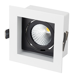 Светильник CL-KARDAN-S102x102-9W White (WH-BK, 38 deg) (Arlight, IP20 Металл) | Arlight 024124