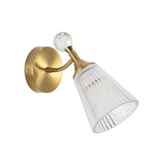 8046/1W CLASSI LN латунь/прозрачный, металл/стекло Бра E14 40W 220V AURICA | Lumion LN8046/1W