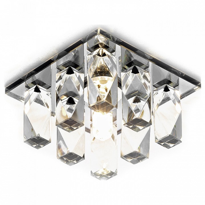 Встраиваемый светильник Ambrella Glass 5 D1049 CH+BK CL | Ambrella AMBRD1049CHBKCL