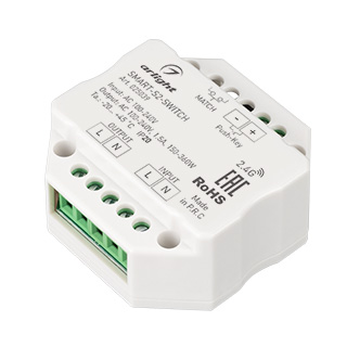 Контроллер-выключатель SMART-S2-SWITCH (230V, 1.5A, 2.4G) (Arlight, IP20 Пластик) | Arlight 025039