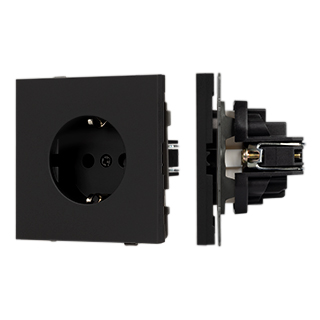 Механизм электрической розетки SCT-NOBE-MEU1-SFPL-BK (230V, 16A) (Arlight, -) | Arlight 054277