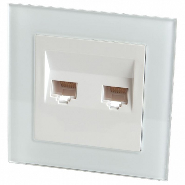 Розетка двойная Ethernet RJ-45 Feron Saffit Катрин 39246 | Feron Saffit FE39246