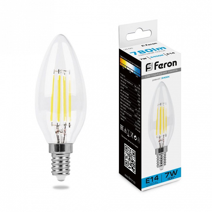 Лампа светодиодная Feron LB-66 E14 7Вт 6400K 38227 | Feron FE38227