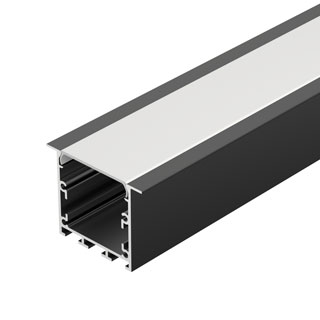 Профиль LINIA49-F-M-2000 BLACK (Arlight, Алюминий) | Arlight 057040
