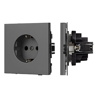 Механизм электрической розетки SCT-TENDO-MEU1-SFPL-GR (230V, 16A) (Arlight, -) | Arlight 054640
