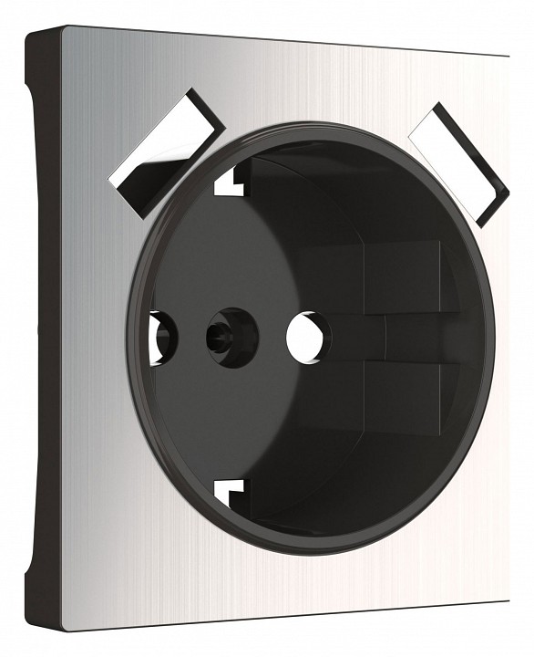 Накладка для розетки с заземлением и 2хUSB Werkel Глянцевый никель W1179502 | Werkel WRKa051096