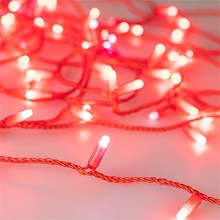 Светодиодная гирлянда ARD-STRING-CLASSIC-10000-RED-100LED-MILK-FLASH Red (230V, 7W) (Ardecoled, IP65) | Arlight 031195