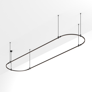 Основание ART-APRIORI-OVAL-ROD-800-4000x1000 (BK) (Arlight, IP20 Металл) | Arlight 048513