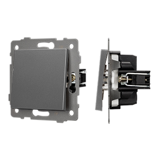 Механизм выключателя одноклавишный проходной SWT-MKP1-PL-GR-V (250V, 10A) (Arlight, -) | Arlight 049873