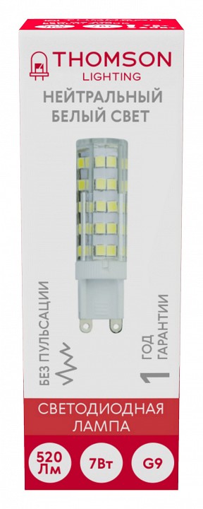 Лампа светодиодная Thomson G9 G9 7Вт 4000K TH-B4242 | Thomson THTH_B4242