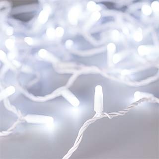 Светодиодная гирлянда ARD-STRING-CLASSIC-10000-WHITE-100LED-MILK-FLASH White (230V, 7W) (Ardecoled, IP65) | Arlight 031203