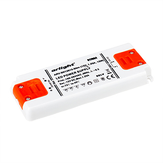 Блок питания ARV-SN12015-Slim (12V, 1.25A, 15W) (Arlight, Пластик) | Arlight 017064