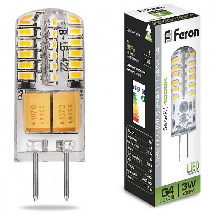 Лампа светодиодная Feron LB-422 G4 3Вт 4000K 25532 | Feron FE25532