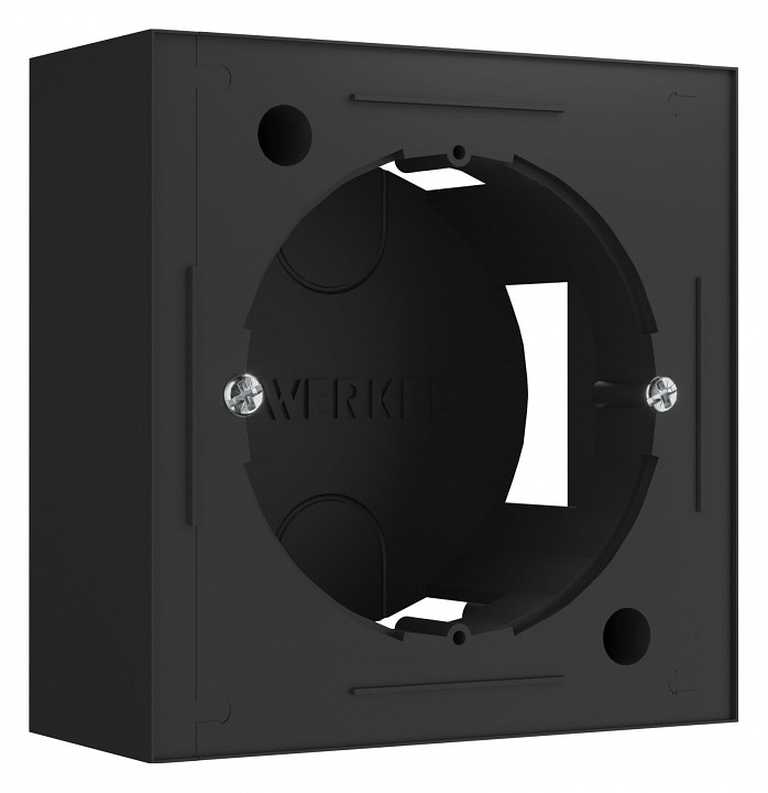 Короб накладной для розетки Werkel черный W8000008 | Werkel WRKa053528