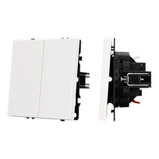 Механизм выключателя двухклавишный непроходной SWT-NOBE-MK02-SFPL-WH (230V, 10A) (Arlight, -) | Arlight 054238