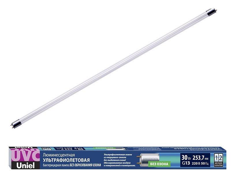 Лампа бактерицидная Uniel  G13 30Вт K UL-00007277 | Uniel ULUL-00007277