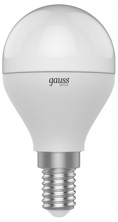 Лампа светодиодная Gauss Basic E14 7.5Вт 4100K 1053128 | Gauss GA1053128
