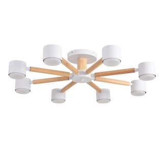 8306/8C COMFI белый, дерево/металл Светильник потолочный GX53 LED 8*7W 220V VUDI | Lumion LN8306/8C