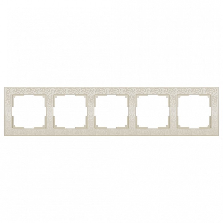Рамка на 5 постов Werkel Flock WL05-Frame-05-ivory | Werkel WRKa030795