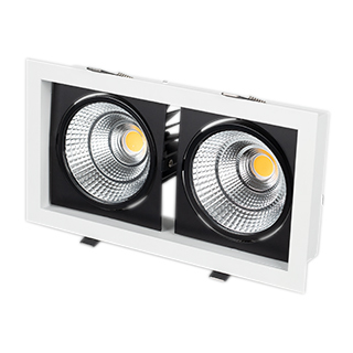 Светильник CL-KARDAN-S283x152-2x25W Warm3000 (WH-BK, 30 deg) (Arlight, IP20 Металл) | Arlight 028861