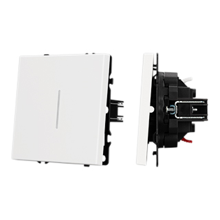 Механизм выключателя одноклавишный непроходной LED SWT-NOBE-MK01-SFPL-L-WH (230V, 10A) (Arlight, -) | Arlight 054232