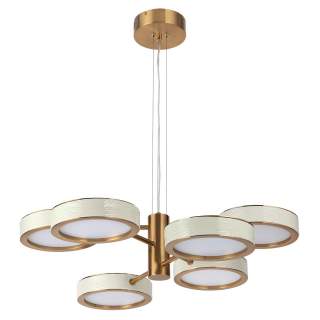 5450/99L L-VISION ODL_EX26 019 молочный/античная бронза/металл/керамика/хрусталь/акрил Подвес LED x 99W 2000К/3000K/4000K/переключ. RIVIERA | Odeon Light OL5450/99L