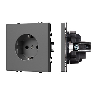 Механизм электрической розетки SCT-NOBE-MEU1-SFPL-GR (230V, 16A) (Arlight, -) | Arlight 054279