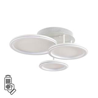 8380/60CL LEDIO LN белый,металл/акрил Умная люстра потолочная с ПДУ и голосовым управлением LED 60W 3000-6500К 220V ALIS SMART | Lumion LN8380/60CL