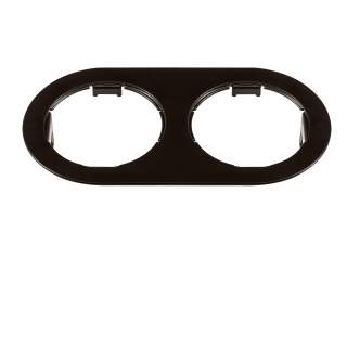 214657 Рамка DOMINO Double ROUND МR16 ЧЕРНЫЙ (в комплекте) | Lightstar LS214657