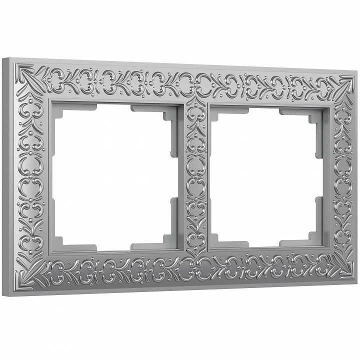 Рамка на 2 поста Werkel  WL07-Frame-02 (матовый хром) | Werkel WRKa046426