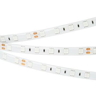 Лента RTW 2-5000SE 24V Yellow 2x (5060, 300 LED, LUX) (Arlight, 14.4 Вт/м, IP65) | Arlight 017493