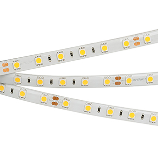 Лента RTW 2-5000SE 24V White 2x (5060, 300 LED, LUX) (Arlight, 14.4 Вт/м, IP65) | Arlight 014626(B)