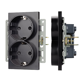 Механизм электрической розетки SCT-MEUD-PL-BK (250V, 16A) (Arlight, -) | Arlight 043765