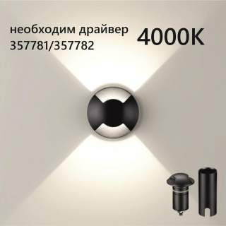 6662/2GL NATURE ODL24 729 черный/металл Встраиваемый грунтовый светильник IP67 LED 3W 4000K 12V/24V WALD (нужен драйвер 357781/357782) | Odeon Light OL6662/2GL