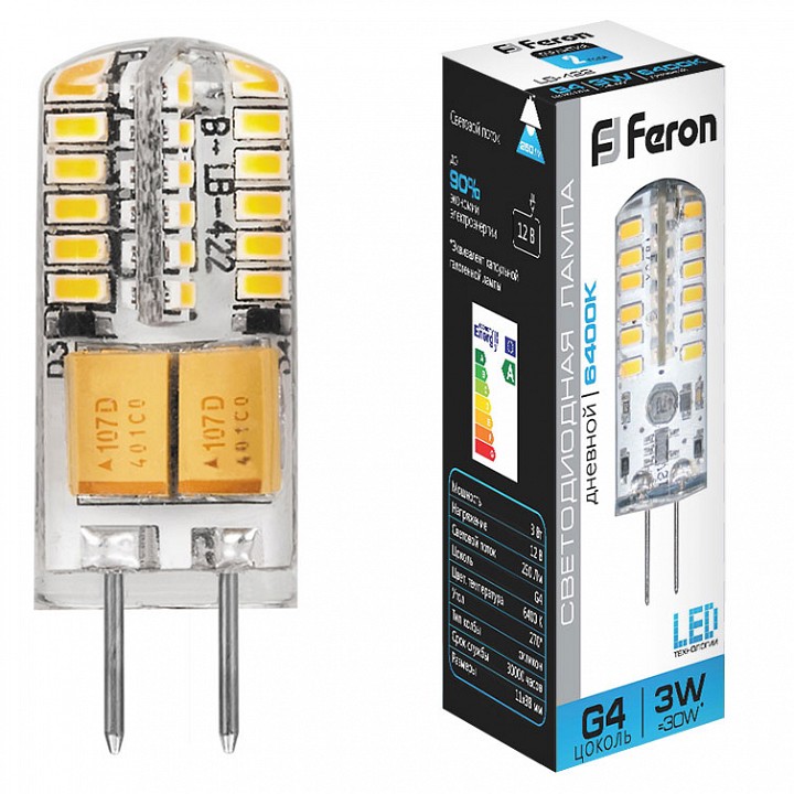 Лампа светодиодная Feron LB-422 G4 3Вт 6400K 25533 | Feron FE25533