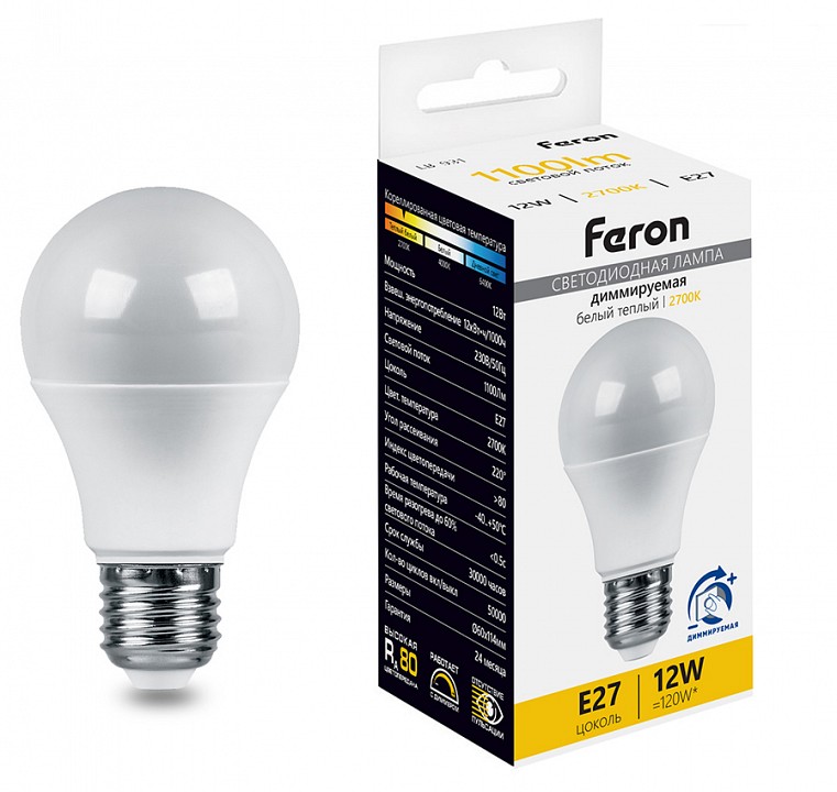 Лампа светодиодная Feron LB-931 E27 12Вт 2700K 51052 | Feron FE51052