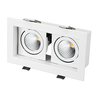 Светильник CL-KARDAN-S180x102-2x9W Warm (WH, 38 deg) (Arlight, IP20 Металл) | Arlight 024127