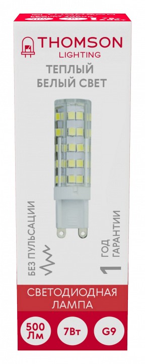 Лампа светодиодная Thomson G9 G9 7Вт 3000K TH-B4243 | Thomson THTH_B4243
