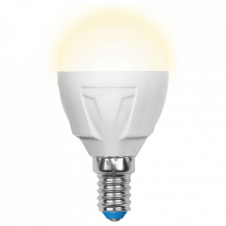 Лампа светодиодная Uniel Palazzo E14 7Вт 3000K LED-G45-7W/WW/E14/FR PLP01WH | Uniel ULUL_00000773