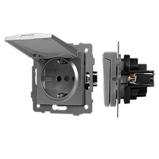 Механизм розетки влагозащищённый SCT-MCP-PL-GR-V (250V, 16A) (Arlight, -) | Arlight 049836