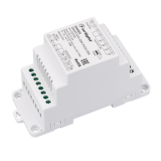 Диммер SMART-D23-DIM-PUSH-DIN (12-36V, 4x5A, 0/1-10V) (Arlight, IP20 Пластик) | Arlight 033758